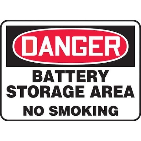 OSHA DANGER SAFETY SIGN BATTERY MELC144XL